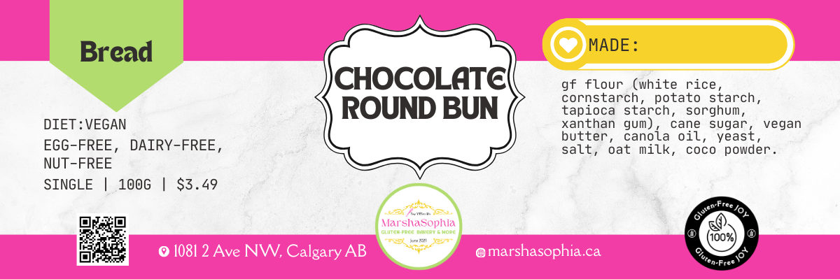 Vegetarian Round Bun – Chocolate