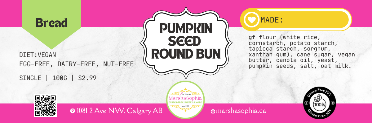 Vegetarian Round Bun – Pumpkin Seed
