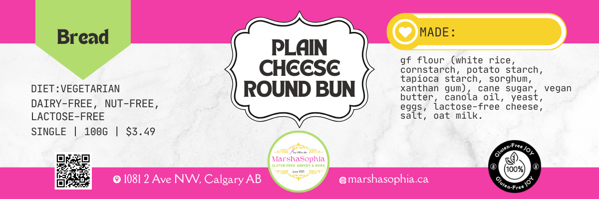Vegetarian Round Bun – Plain Cheese